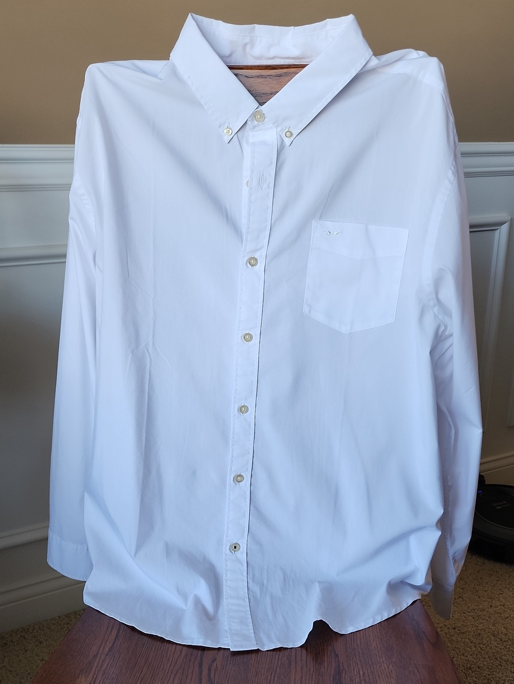Dockers White Button-Down Dress Shirt